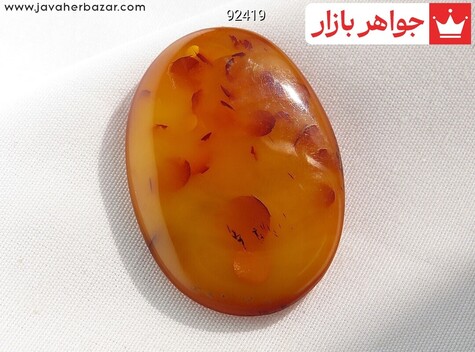 عکس نگین تک کهربا بولونی لهستان زرد
