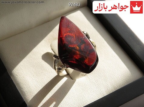 انگشتر کهربا زنانه