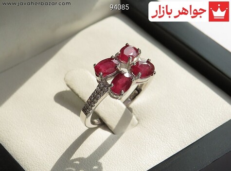 انگشتر یاقوت سرخ قرمز زنانه