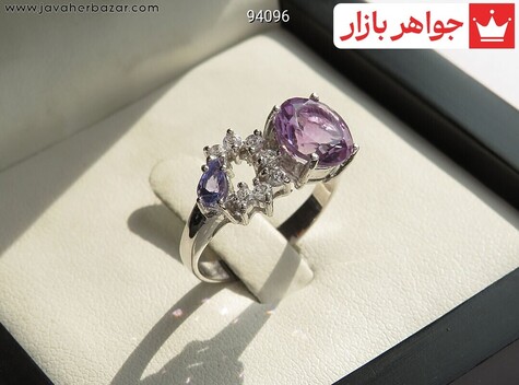 انگشتر سنگ ماه تولد آذر زنانه