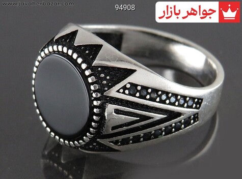 انگشتر سنگ ماه تولد مرداد مردانه