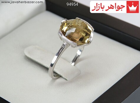 انگشتر سنگ ماه تولد مهر زنانه