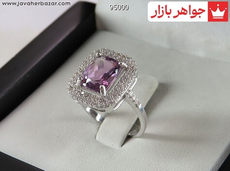انگشتر آمتیست بنفش زنانه