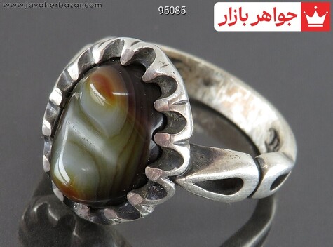 انگشتر سنگ ماه تولد شهریور مردانه