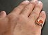 انگشتر عقیق یمنی نارنجی خاک تربت کربلا دست ساز به همراه حرز امام جواد-7