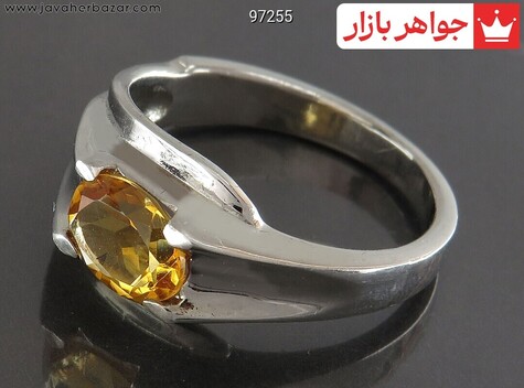انگشتر سیترین مردانه