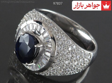 انگشتر سنگ ماه تولد شهریور مردانه