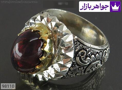 عکس انگشتر اپال اتیوپی سرخ قرمز مردانه