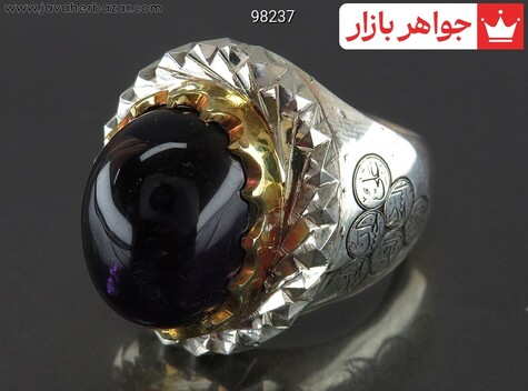 انگشتر سنگ ماه تولد اسفند مردانه