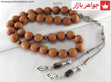 تسبیح قهوه‌ای 33 دانه