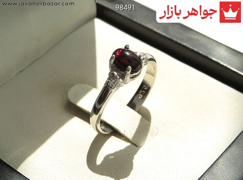 انگشتر سنگ ماه تولد مهر زنانه